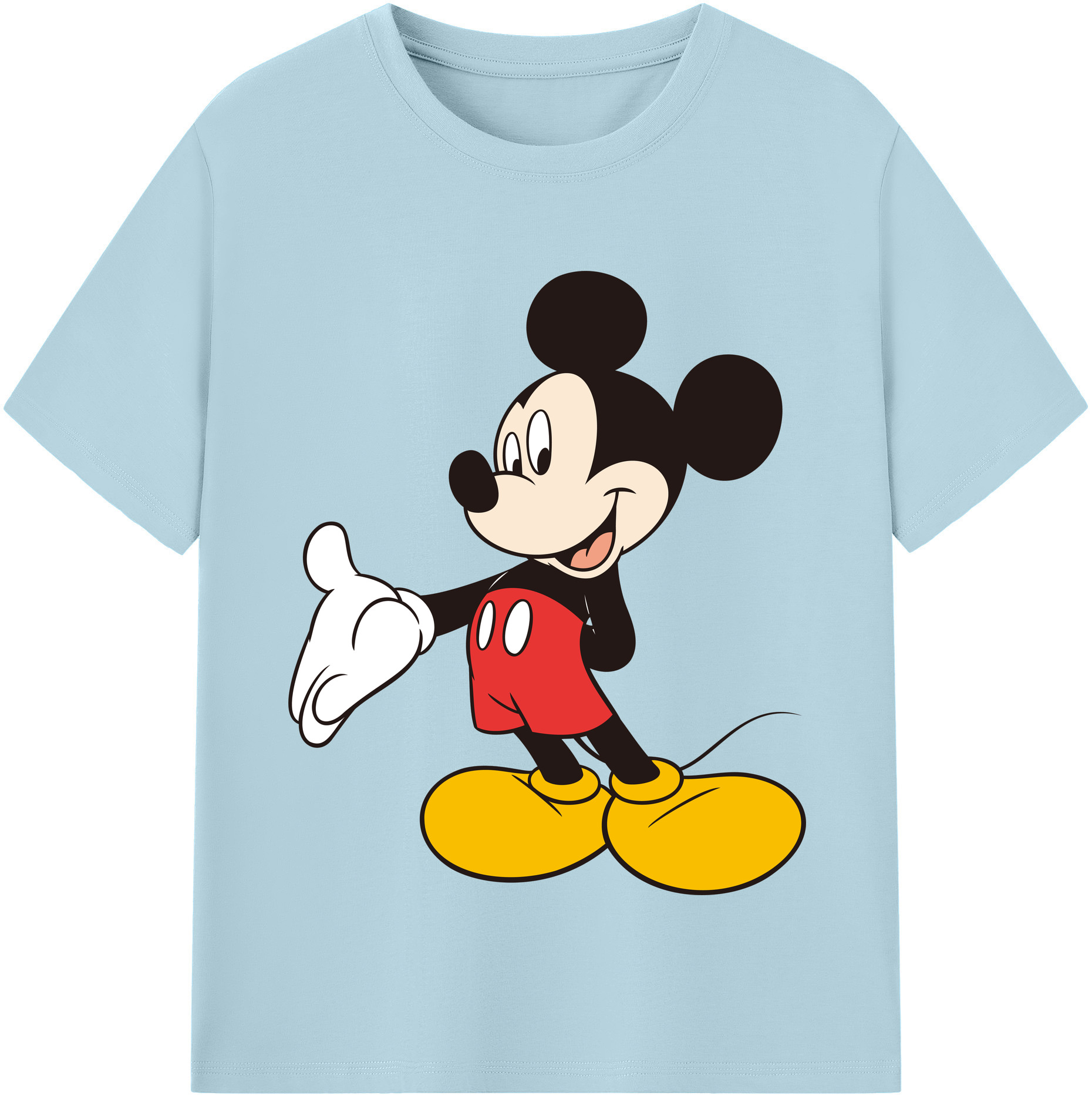 （画像用） ミッキーマウス Mickey Mouse 綿100％半袖Tシャツ（フロントプリント）